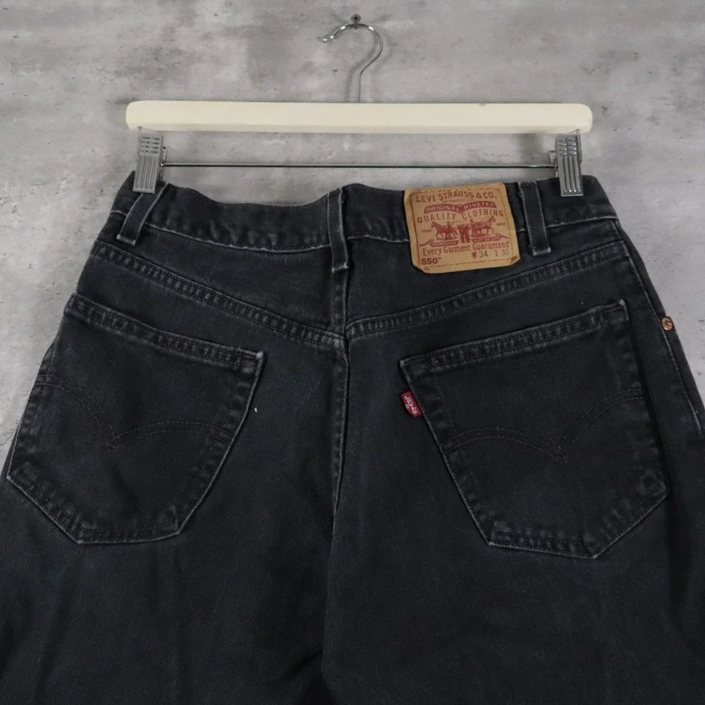 vintage levi's 550 jorts baggy faded mens 34